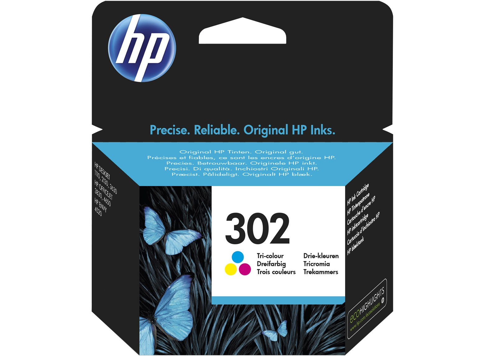 HP 302 F6U65Ae Renkli Mürekkep Kartuşu