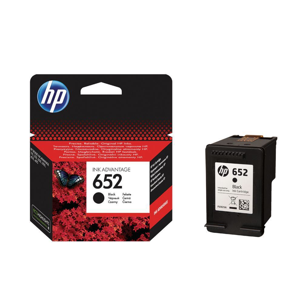 HP 652 Siyah Mürekkep Kartuşu F6V25Ae
