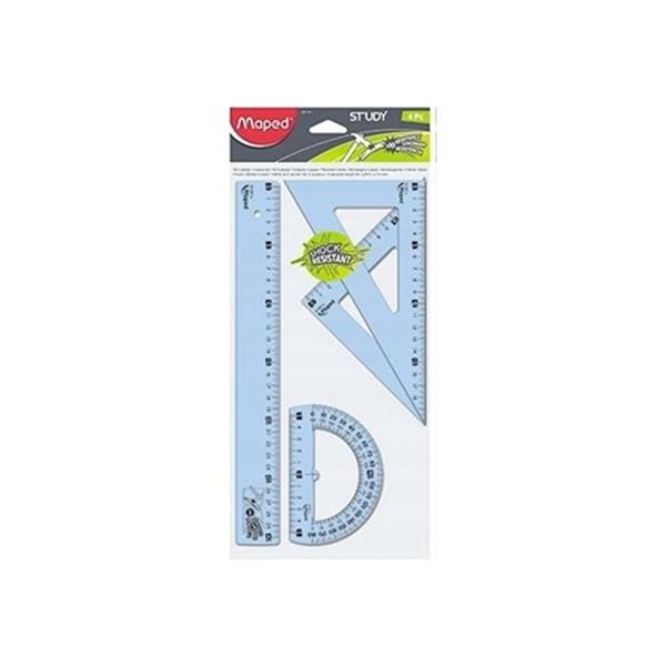Maped Study Kırılmaz Çizim Seti 30 Cm 4'Lü