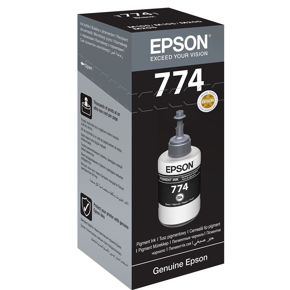 Epson T7741 M100 M105 M200 L655 Siyah Mürekkep 6K