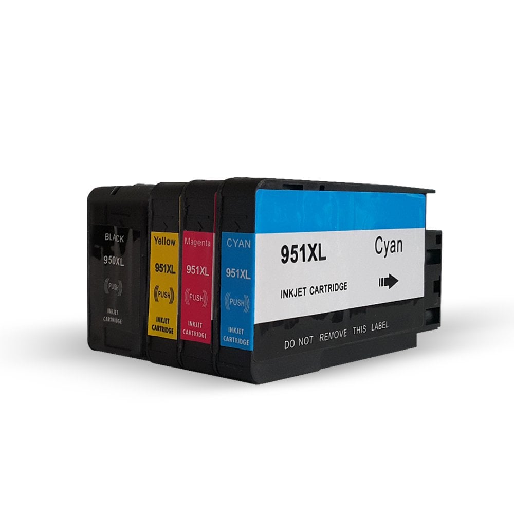 1 Takım- 4 Adet HP 950Xl/951Xl Uyumlu Kartuşlar - Pro 8600 Plus/ Pro 251/ Pro 276/ Pro 8100/ 8610/ 8620