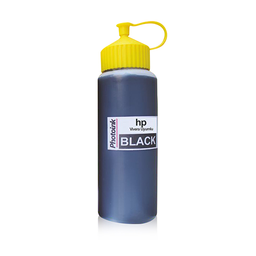 Photoink HP Yazıcılar İçin Vivera Uyumlu 500 Ml Photo Black Siyah Mürekkep Photoınk Akıllı Mürekkep