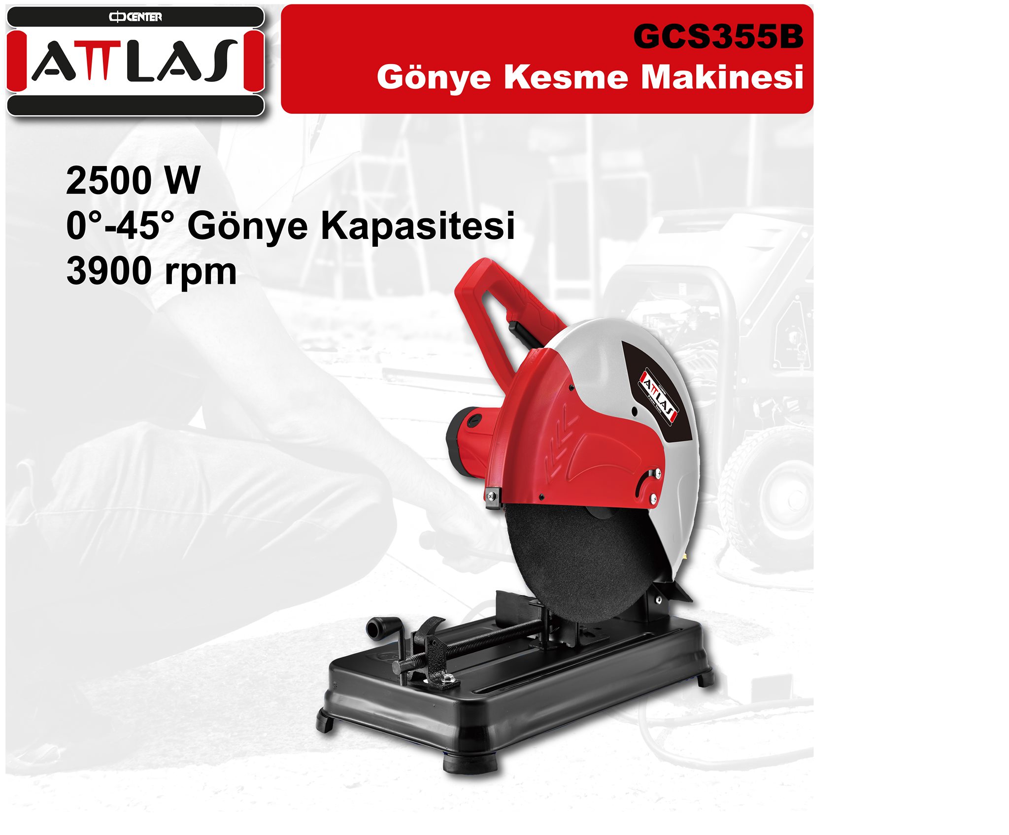 ATTLAS GCS 355 B PROFİL KESME 355 MM 2500W A0701013