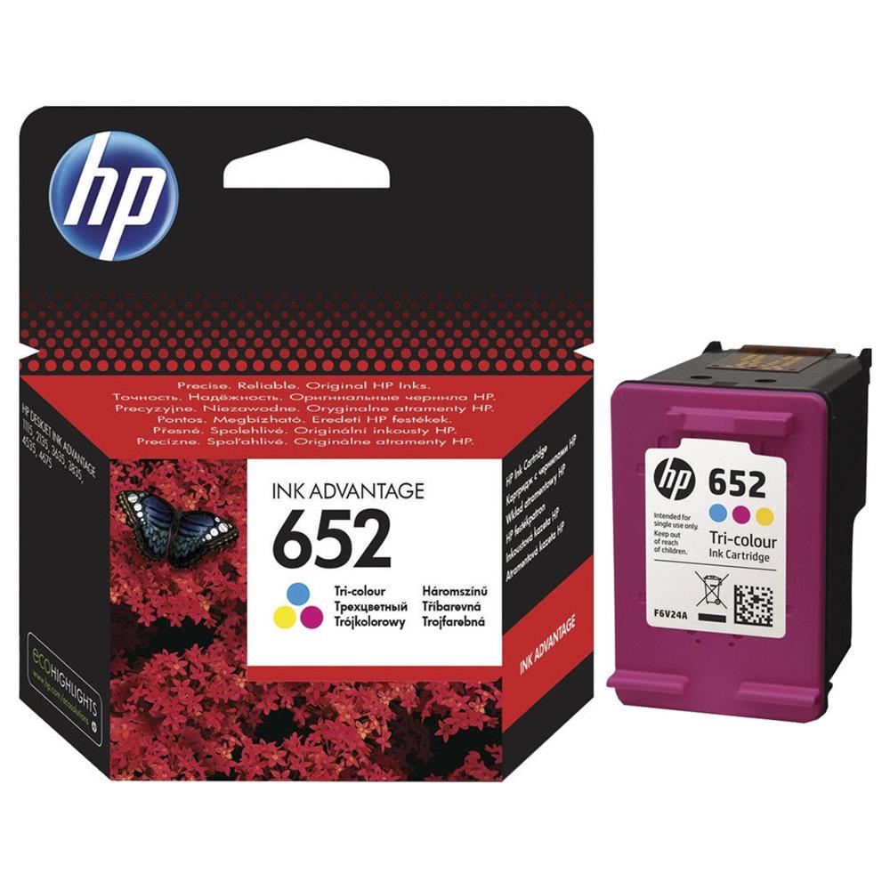 HP F6V24Ae 652 Üç Renkli Mürekkep Kartuş