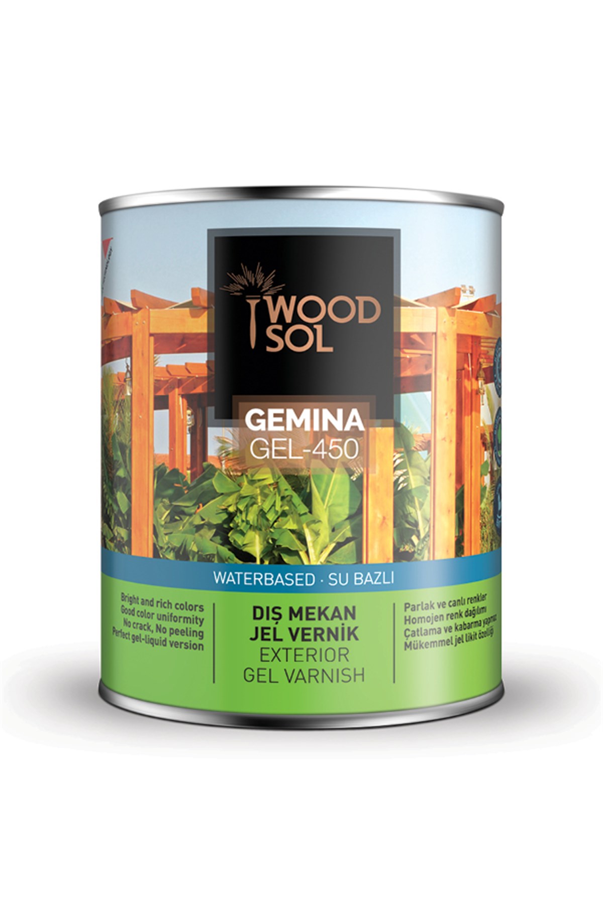 Woodsol Gemina Dış Mekan Ahşap Jel Vernik 2.5 l 0000 CLEAR