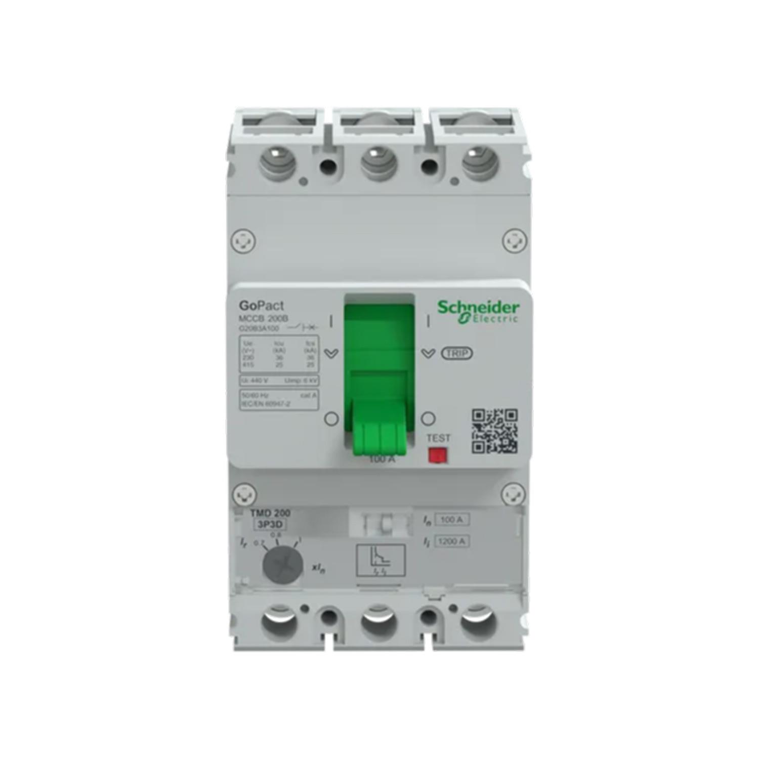SCHNEIDER GOPACT MCCB G20B3A50 100A 25kA AYAR SAHALI ŞALTER (200B, 3P3D)