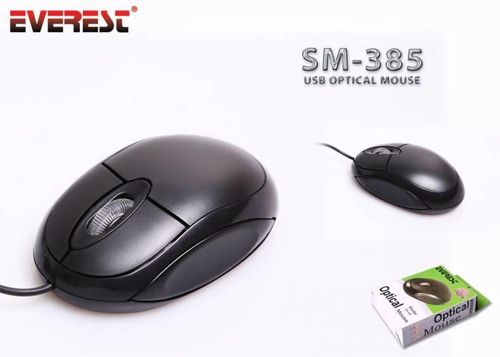 Everest SM-385 Siyah Usb Kablolu Optik 800 DPI 3 Buton Mouse