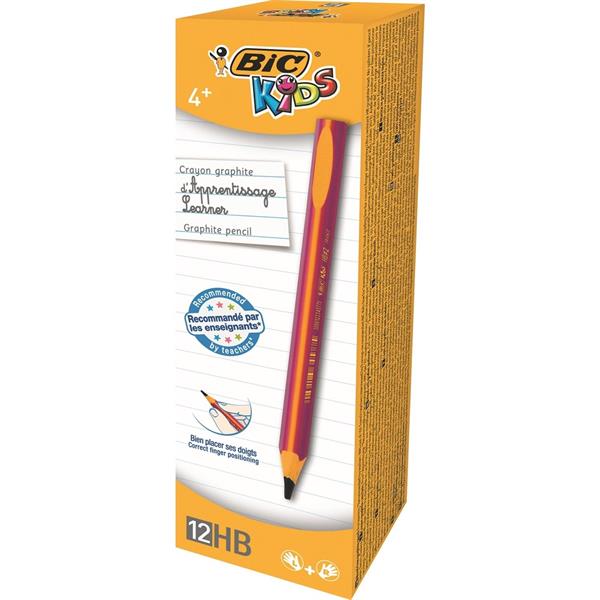 Bic Kids Evolution Üçgen Jumbo İlk Yazım Kalemi 12 Adet Pembe