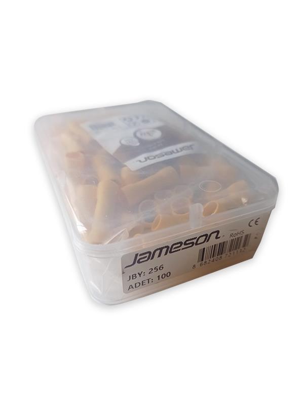 JAMESON JBY-256 İZOLELİ EK MUF (6,0 MM - SARI) (100 ADET )