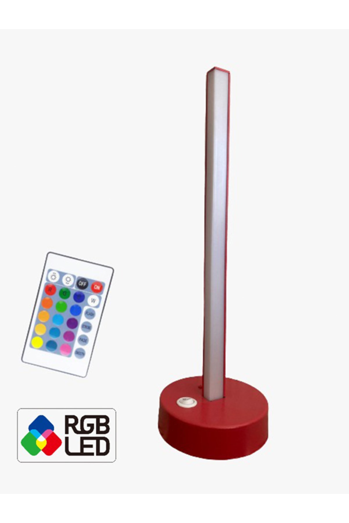 Teknoloji Elektrik Kumandalı Rgb Led Masa Lambası - Abajur Pembe