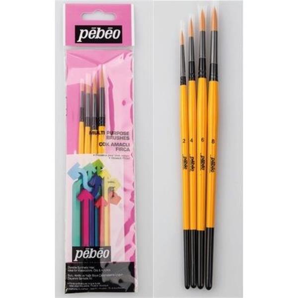 Pebeo 4 Lü Suluboya Fırça Seti Set:2
