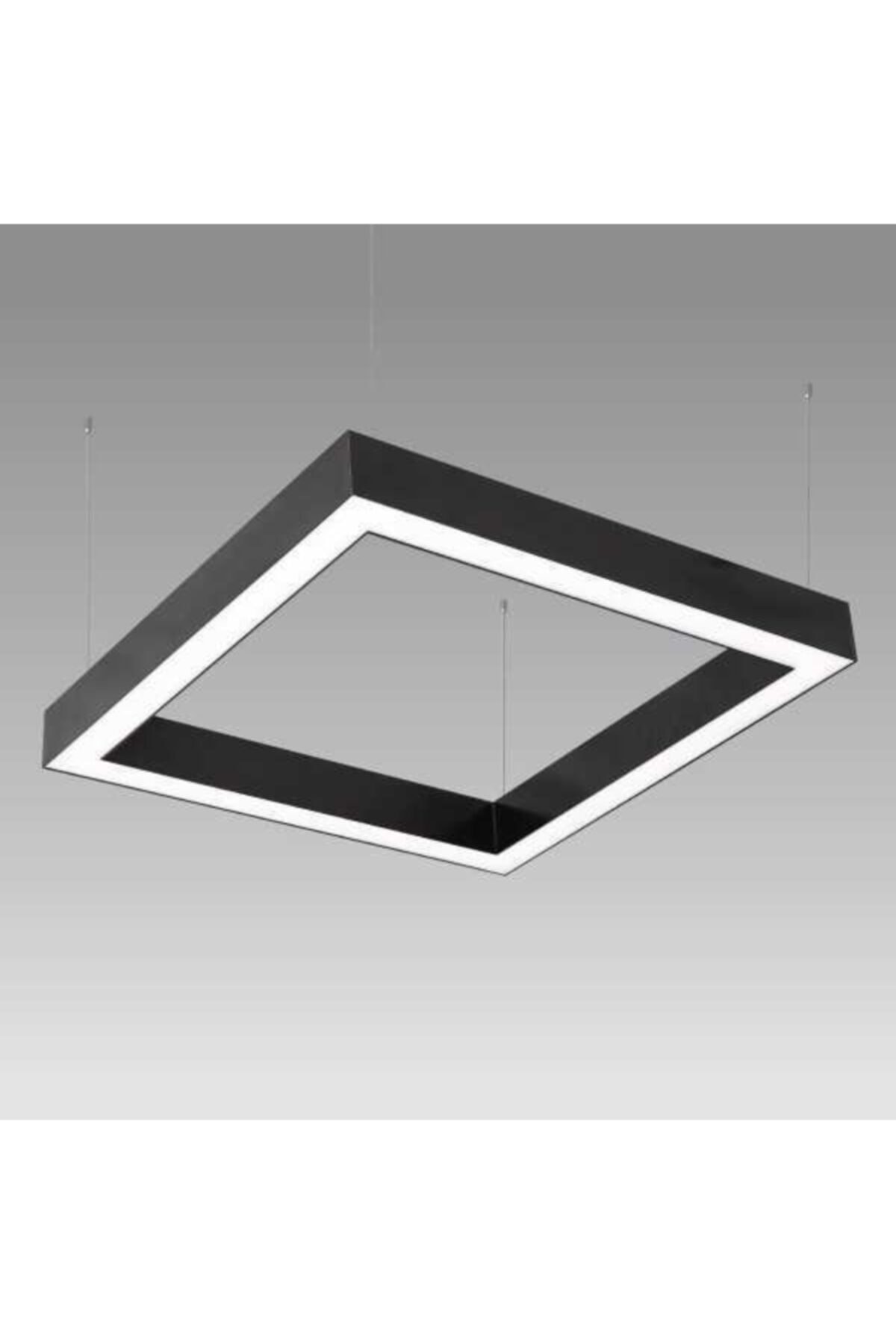 Teknoloji Elektrik Kare Modern Linear Led Avize Beyaz Işık 6500 K 60w 40*40 Cm