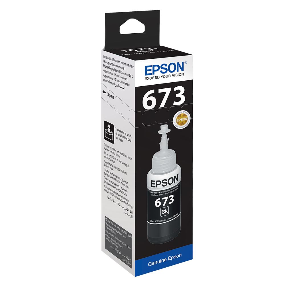 Epson T6731 L800 L1800 Siyah Mürekkep Kartuş 70Ml