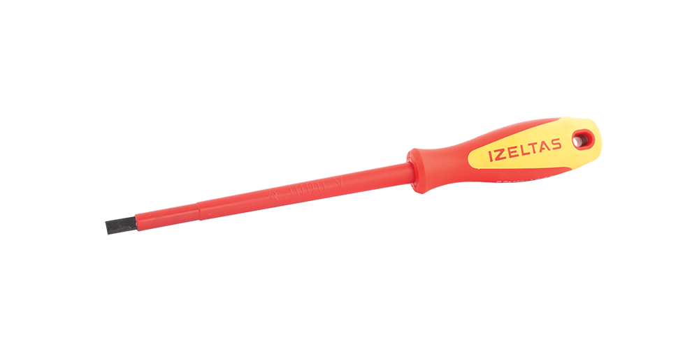 İzeltaş 4140172575 1000V İzoleli Elektrikçi Düz Uçlu Tornavida 2.5X75