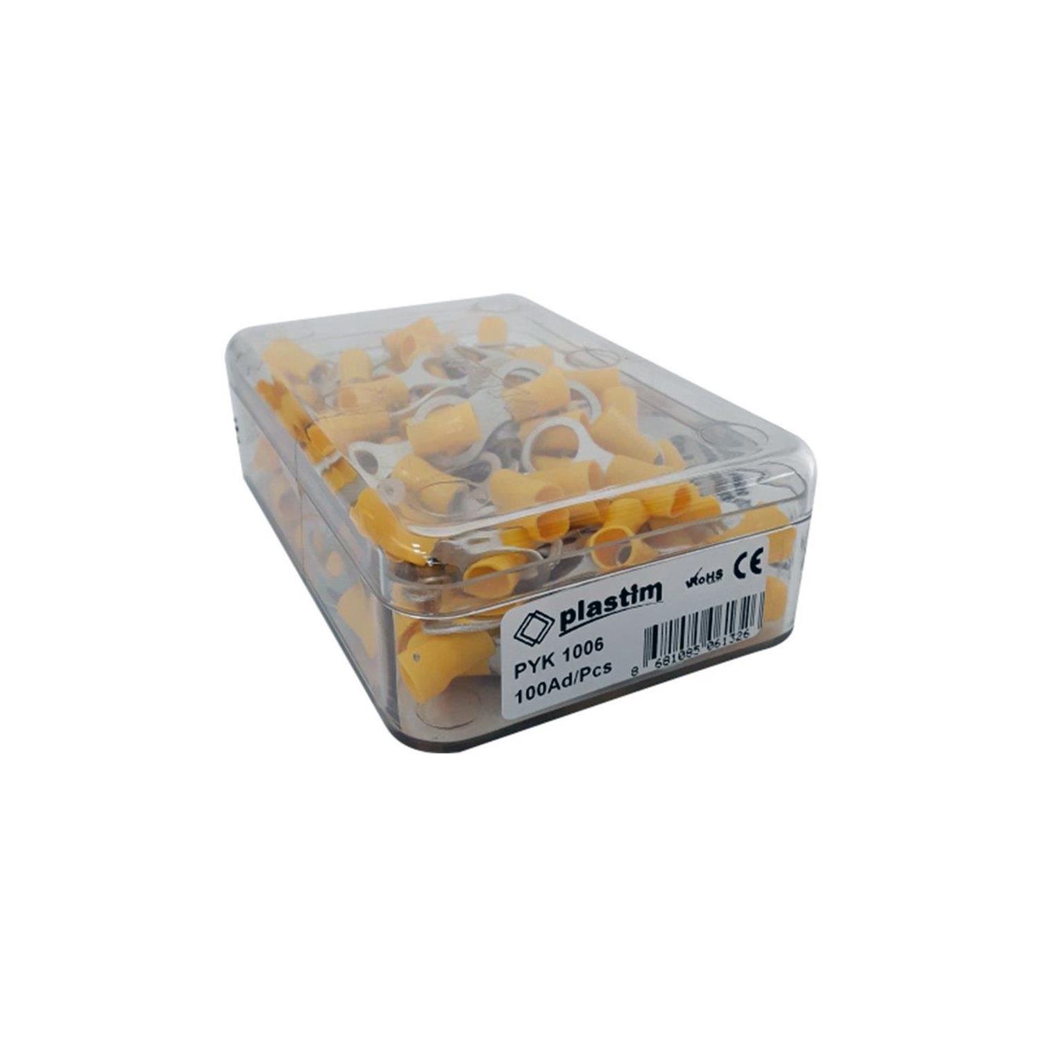 PLASTİM PYK-1006 M10 YUVARLAK TİP İZOLELİ KABLO UCU (4,00-6,00 MM) (100 ADET )