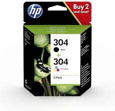 HP 304 Black-Color Siyah-Renkli Multi Paket 3Jb05Ae