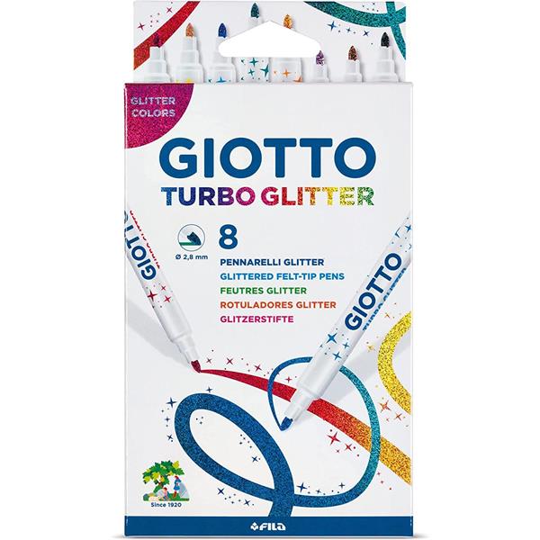 Giotto Simli Keçeli Kalem Turbo Glitter 8'li FT42580