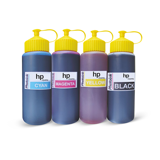 HP Serisi Yazıcılar İçin HP Gt53 Gt52 Uyumlu 4X500 Ml Mürekkep Seti HP Smart Tank 670 700 720 750 790