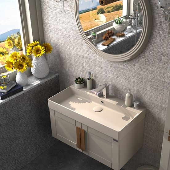 Pierre Cardin Pıo Matt Mocha 85 cm Banyo Dolabı