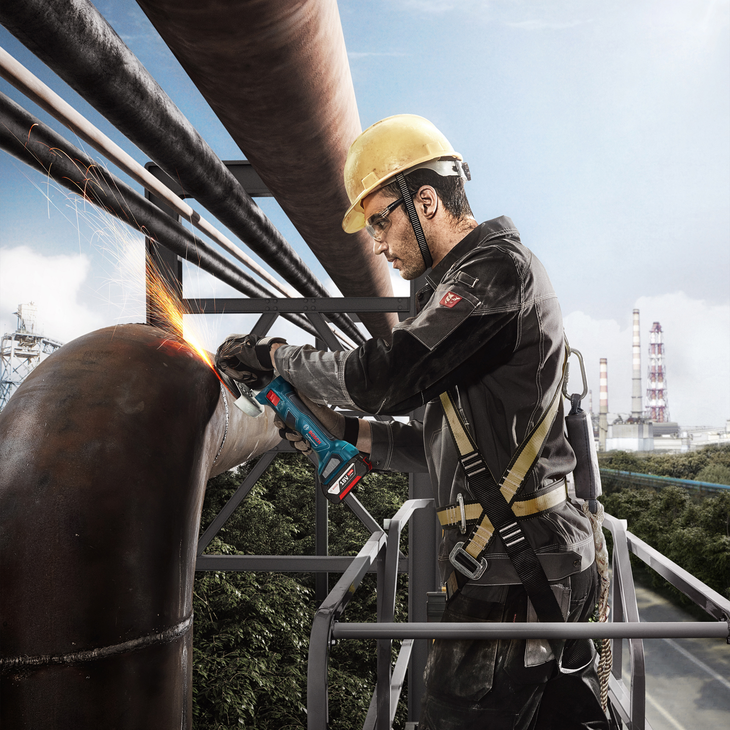 Bosch Professional GWS 180-LI Akülü Taşlama Makinesi (Solo)