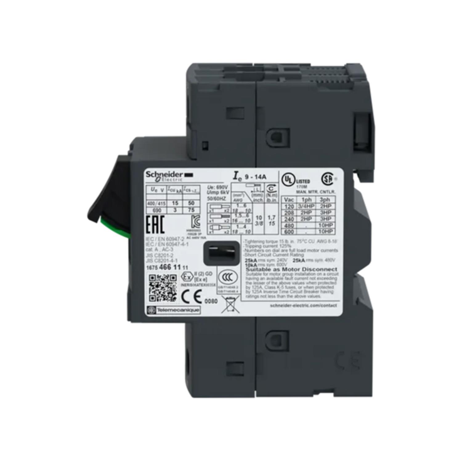SCHNEIDER TESYS DECA GV2ME16 MOTOR KORUMA ŞALTERİ (9A-14A)