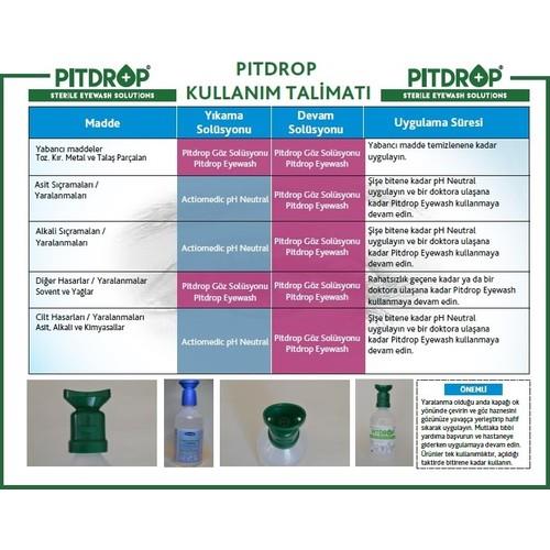 Pit Drop Göz Solüsyonu Göz Yıkama Duşu 250 ML