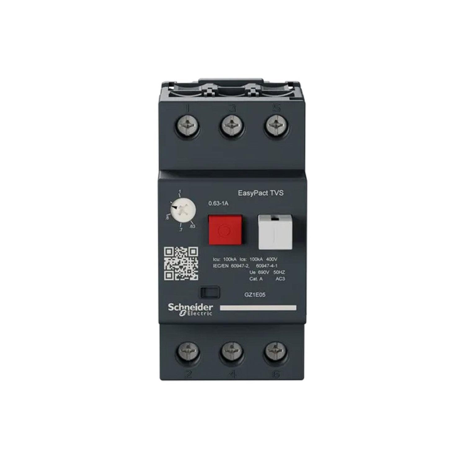 SCHNEIDER EASYPACT TVS GZ1E05 MOTOR KORUMA ŞALTERİ (0,63A-1A)