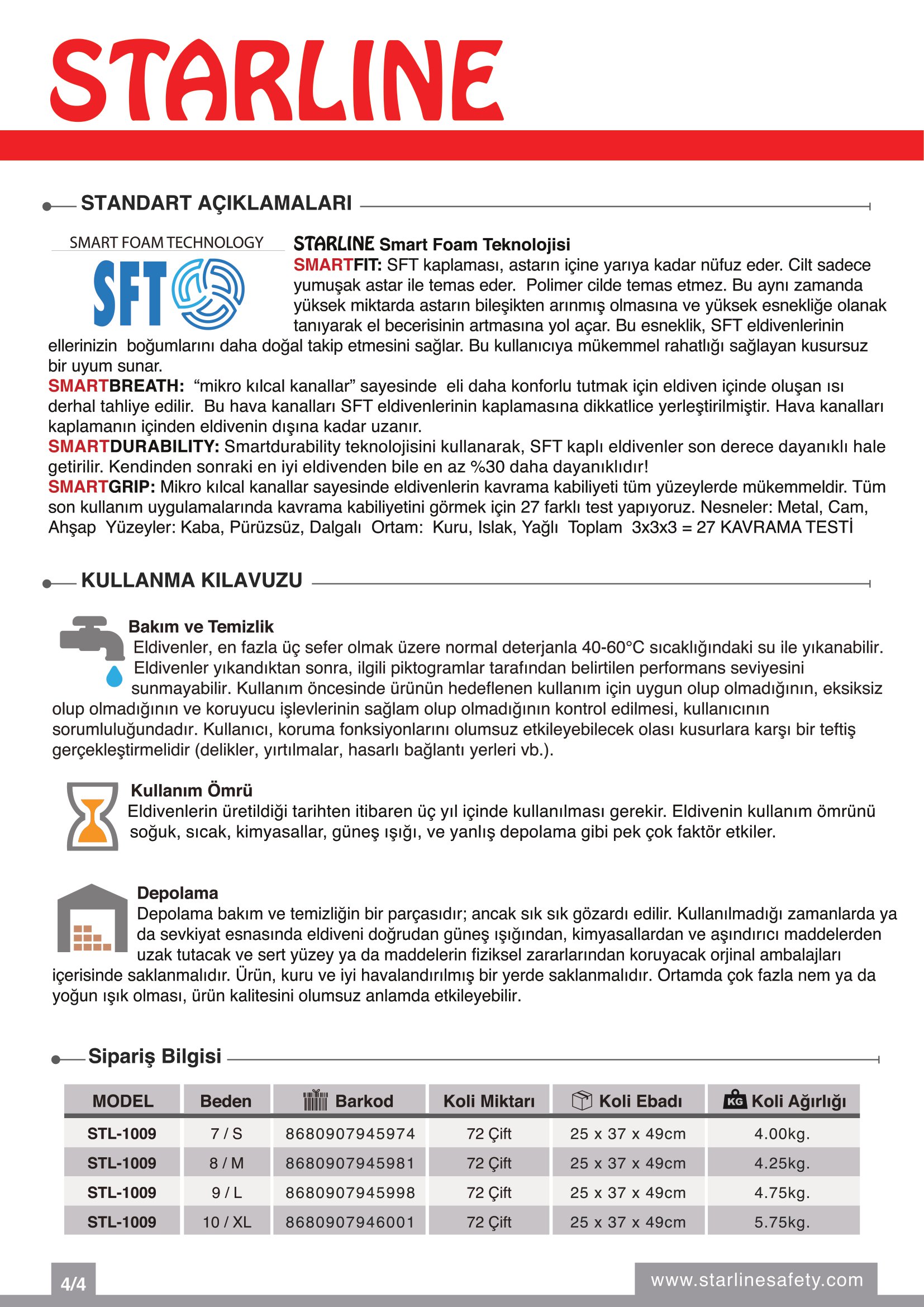 Starline STL-1009 Kesilmeye Dirençli 15-G Polietilen+Cam Elyaf+Sentetik İplik Astarlı ve Sıvı Geçirmez Mavi-Siyah SFT Nitril Eldiven (7/S Beden)