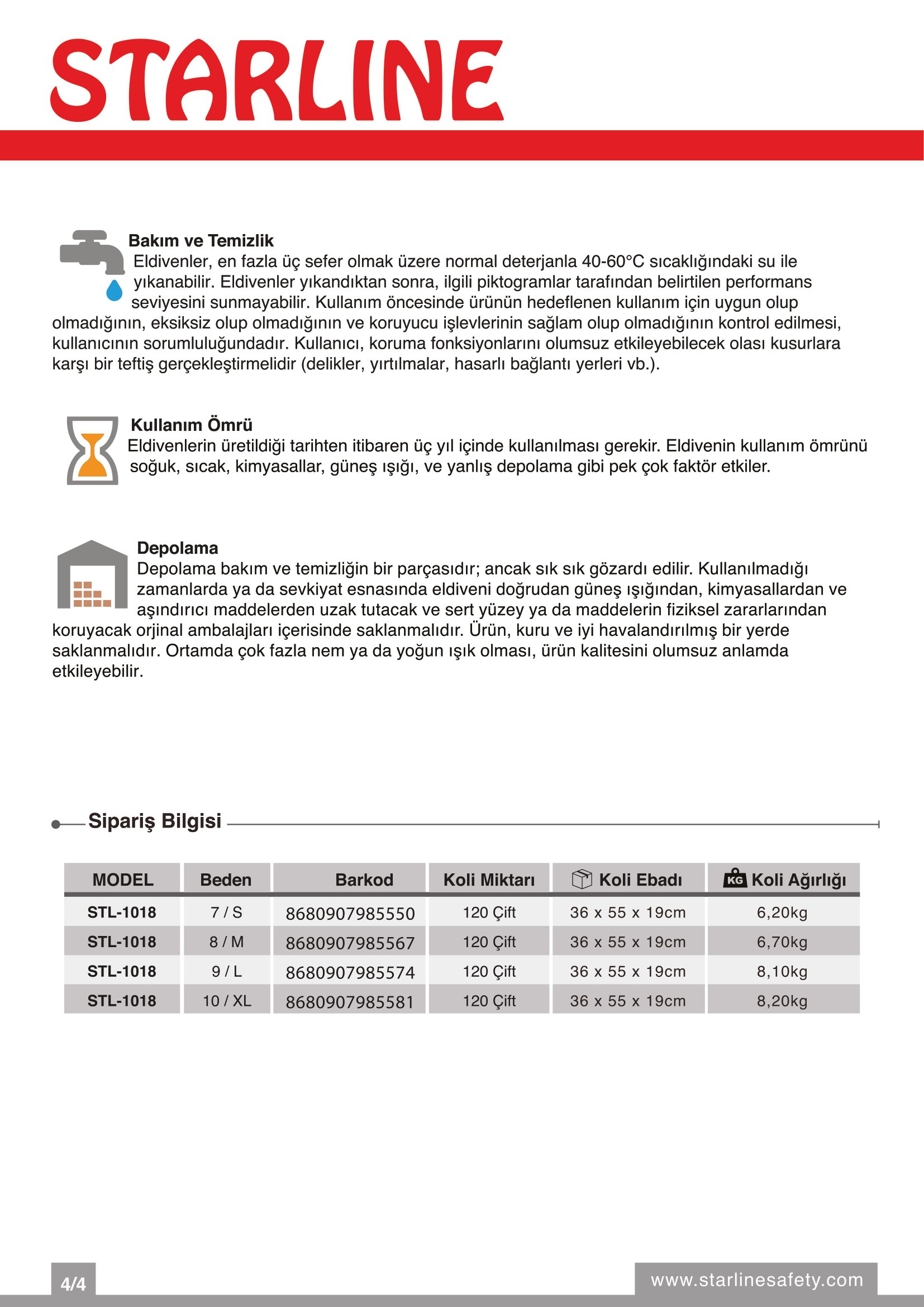 Starline Stl 1018 Genel Amaçlı Gri Siyah Antibakteriyel Köpük Nitril Puanlı Ve Çizgili Eldiven 7/S Beden