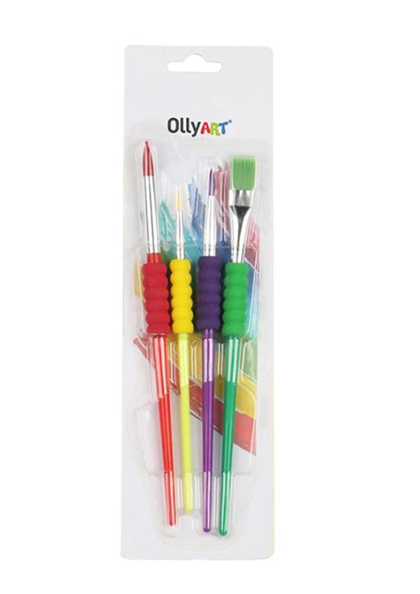 Carioca Ollyart Blisterli Sulu Boya Fırça Seti 4 Lü