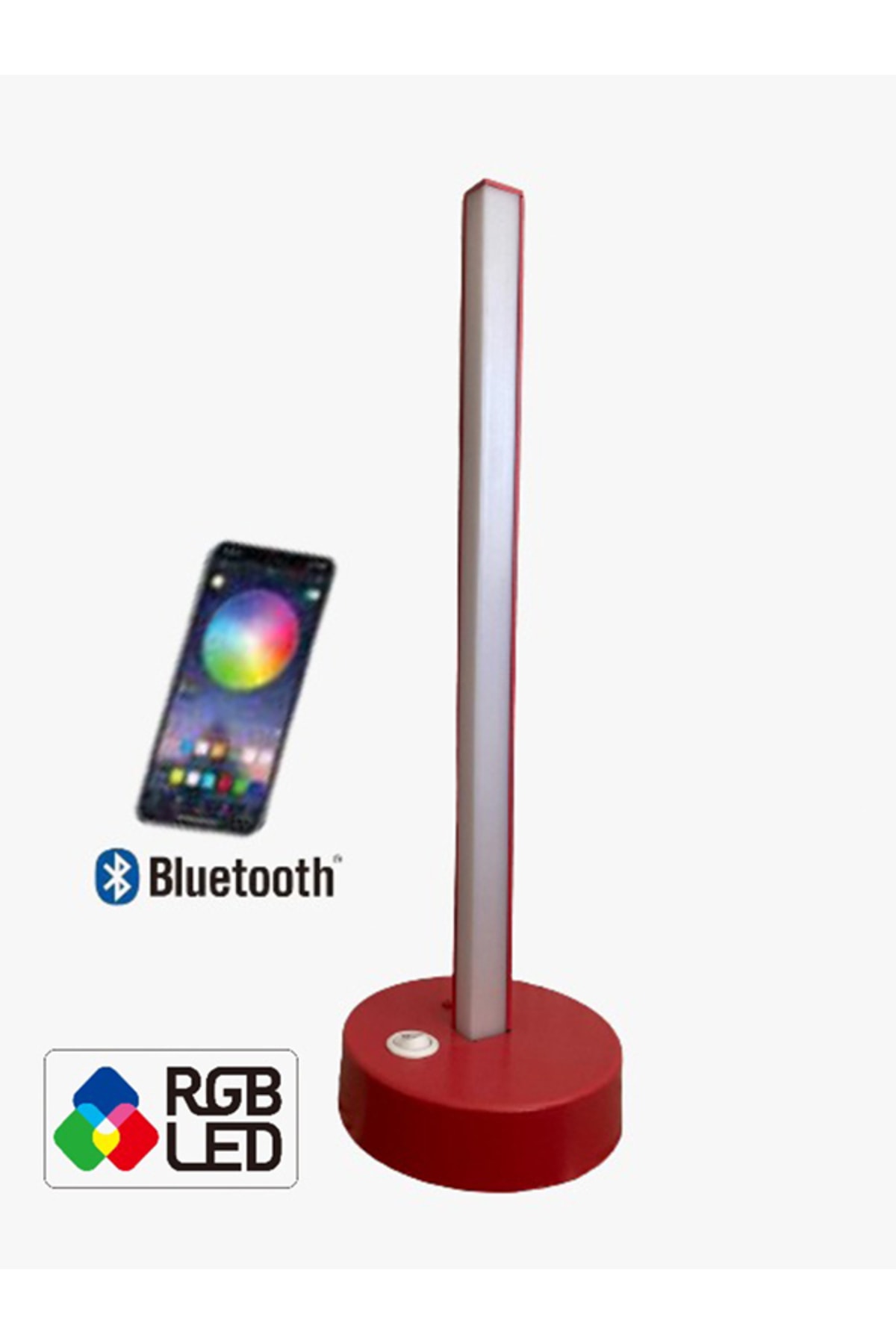 Teknoloji Elektrik Bluetooth Rgb Led Masa Lambası - Abajur Pembe