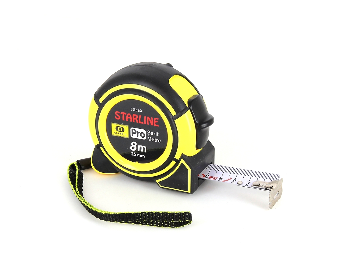 Starline 8G56X 8 MT Uzunluk X 25 MM Genişlik PRO Şerit Metre