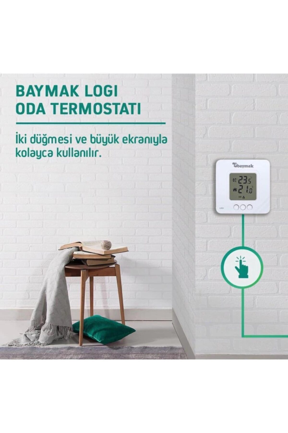 Baymak Logı Dijital Kablosuz Oda Termostatı