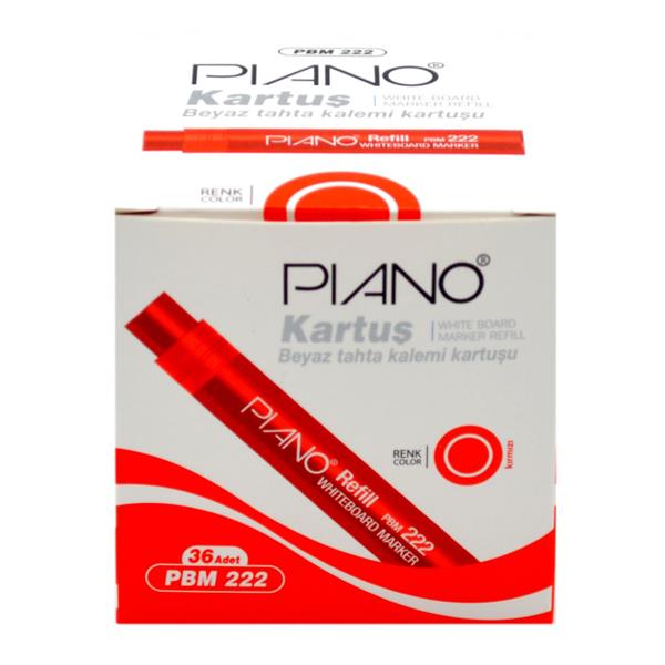 Piano Beyaz Tahta Kalemi Kartuşu Kırmızı 36 Lı 1 Kutu