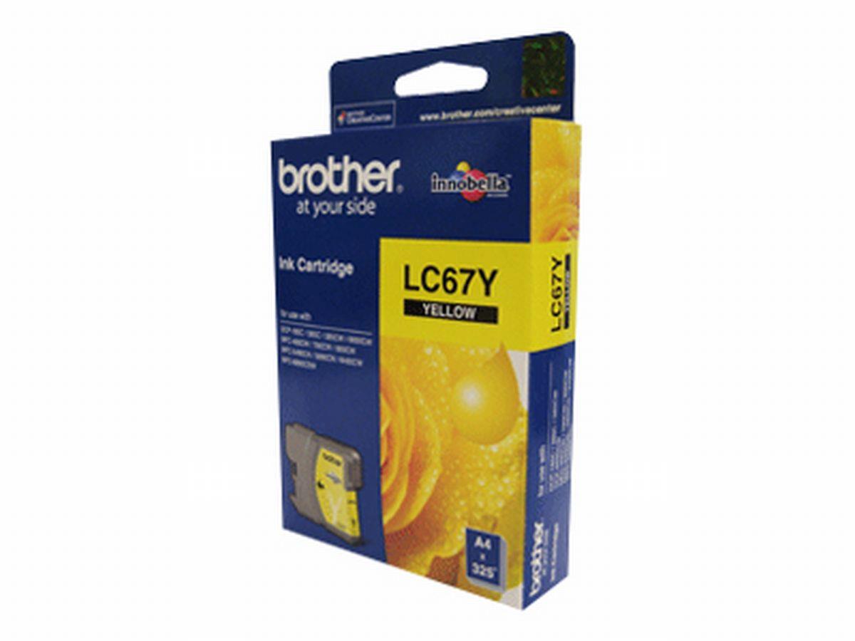 Brother Lc-67Y Yellow Sarı 325 Sayfa Kartuş Dcp-185-385 Mfc-490-615-790-795-990-5490-5890-6490-6890