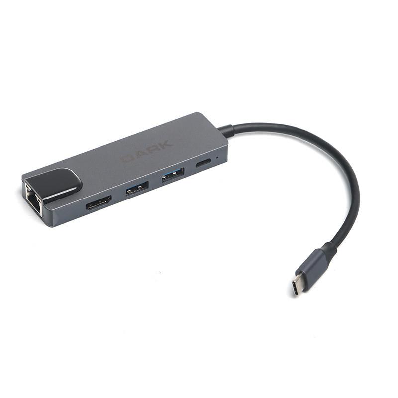 Dark 5i 1 Arada USB 3.1 Type-C to Ethernet - HDMI - USB 65W Port Çoklayıcı HUB