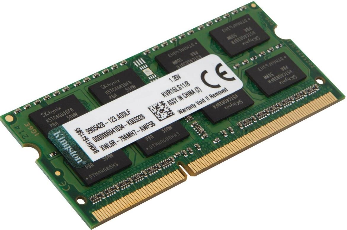 Kingston 8Gb Ddr3L 1600Mhz Cl11 1.35V Kvr16Ls11-8 (Pc3-12800) Notebook Ram Kutusuz
