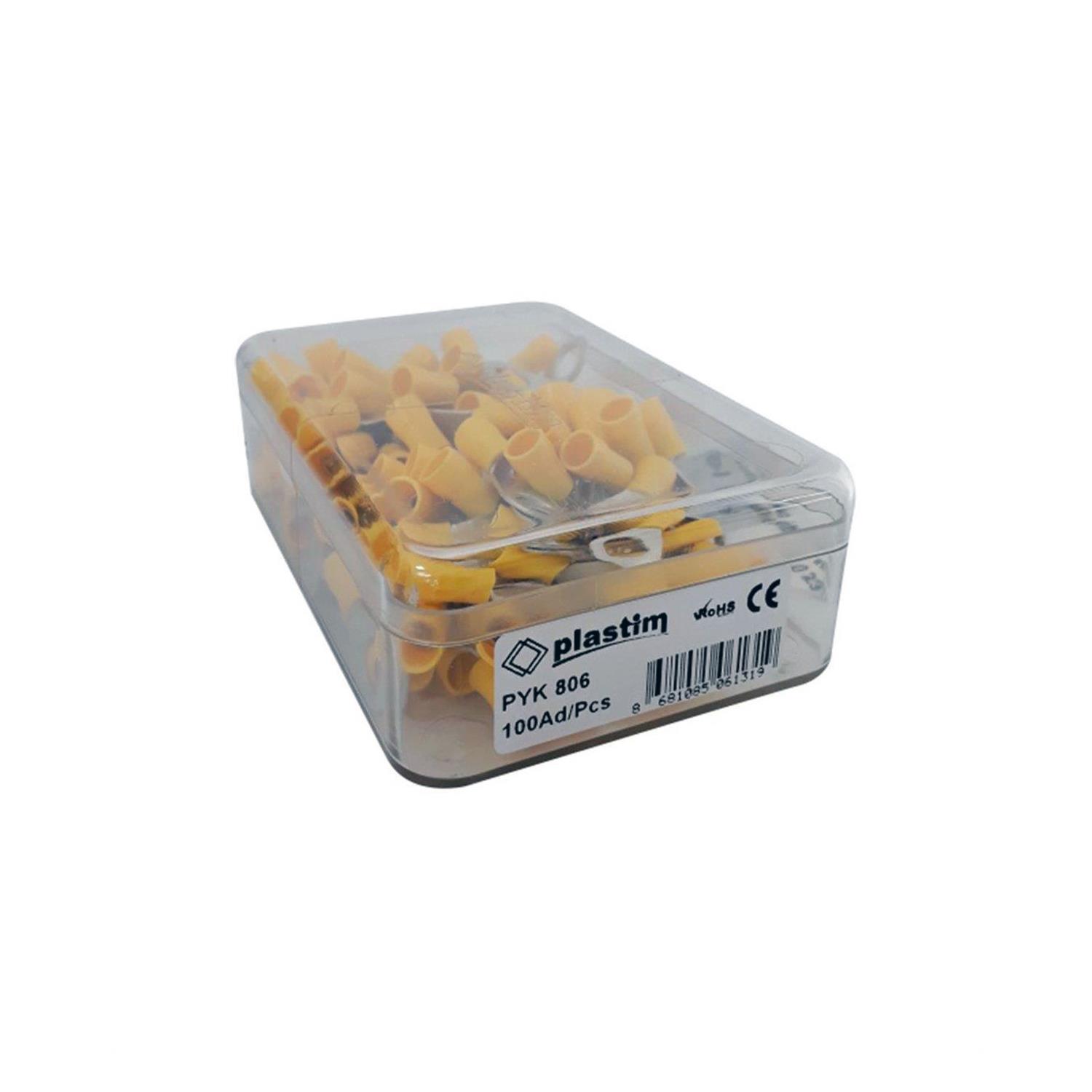 PLASTİM PYK-806 M8 YUVARLAK TİP İZOLELİ KABLO UCU (4,00-6,00 MM) (100 ADET )