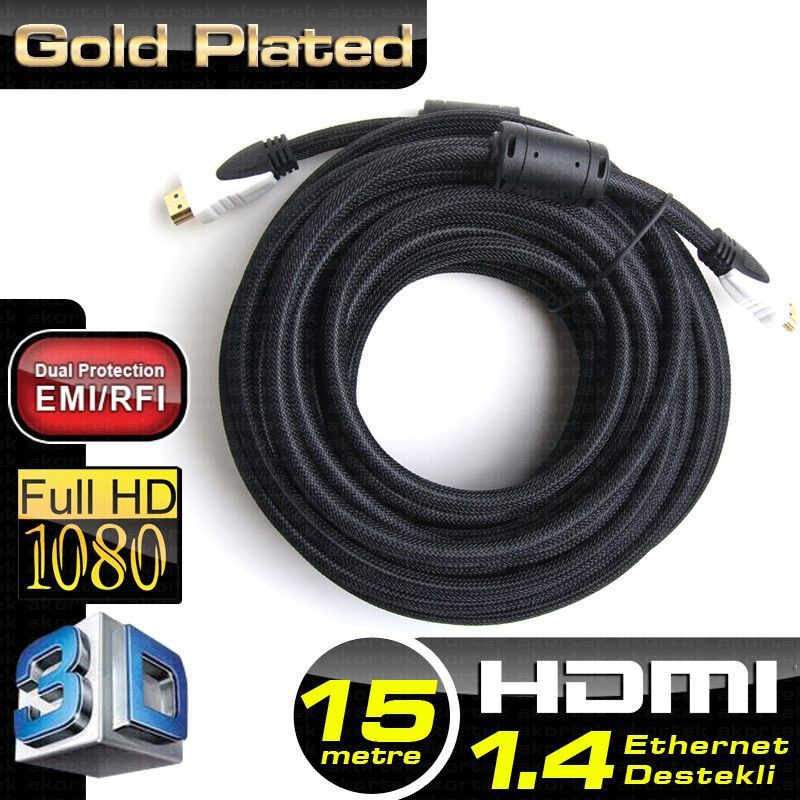 Dark DK HD CV14L150A90 1,5mt HDMI 4k - 3d Destekli Altın Uçlu Kablo