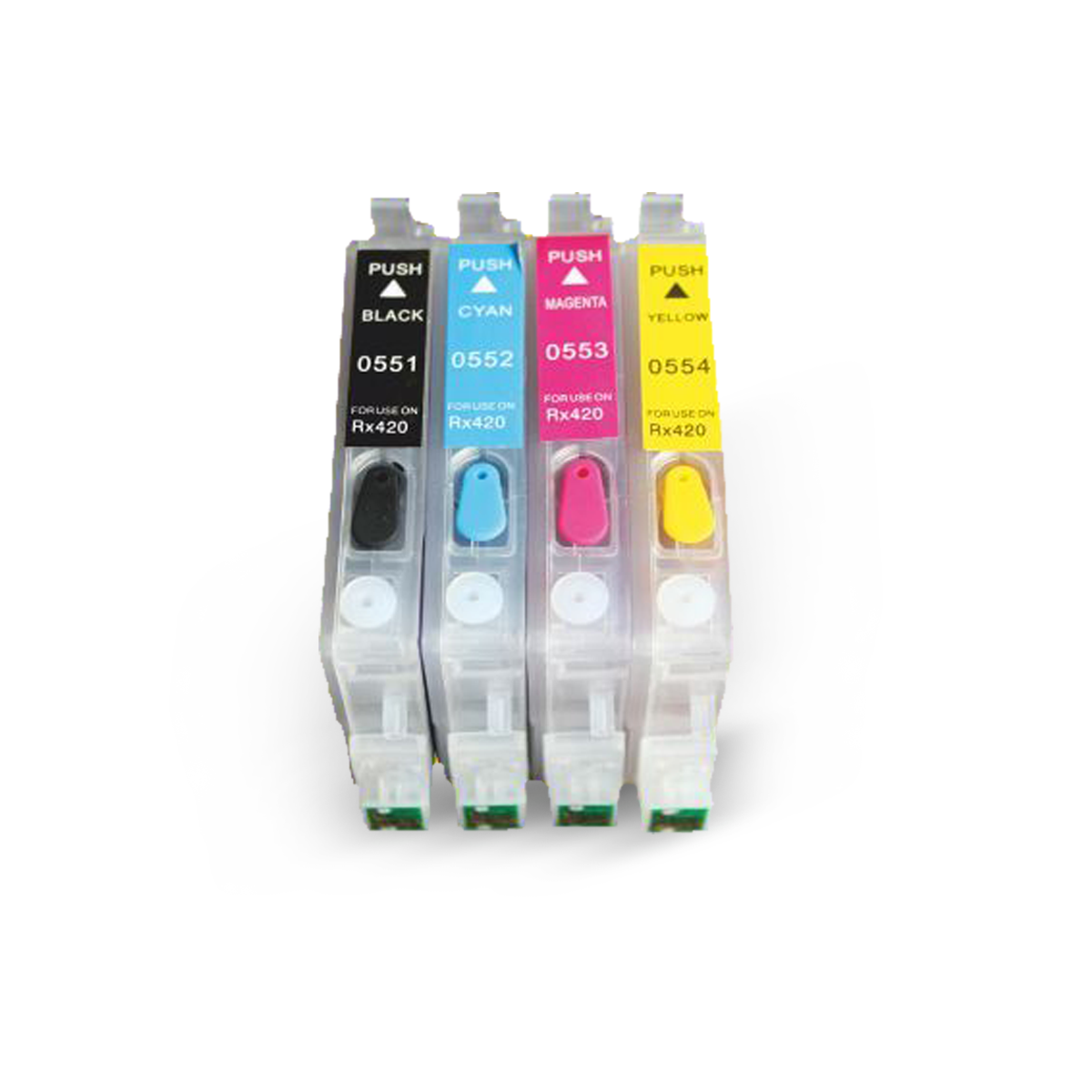 Epson T0551-T0554 Uyumlu Kolay Dolan Kartuşlar Dolu - R240/ Rx420/ Rx425/ Rx520